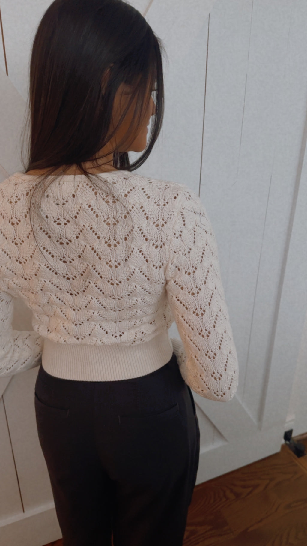 Pretty pointelle cardi