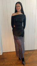 Free People Lace and Satin Skirt
